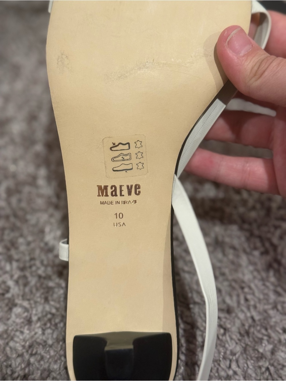 Maeve Women’s Black & White Asymmetrical Buckle Kitten Heels Size 10 US NWOT - Picture 5 of 5